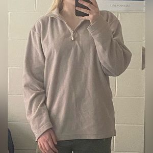 Fleece corduroy quarter zip